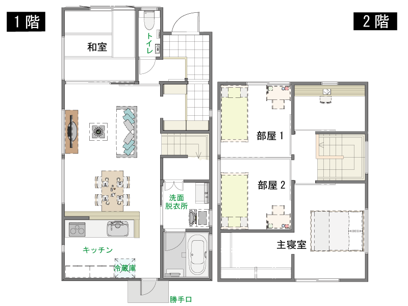 ３０坪の注文住宅で家事を楽にする間取り図