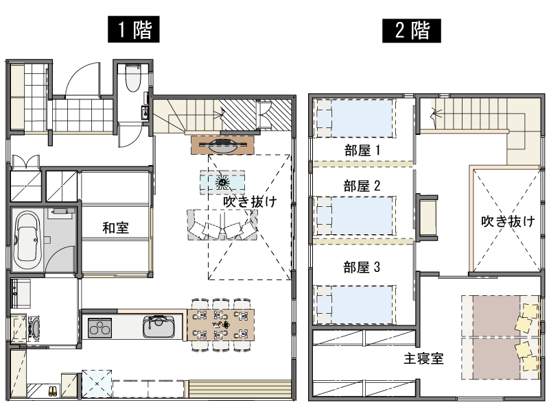 5人以上で住む場合の間取り図