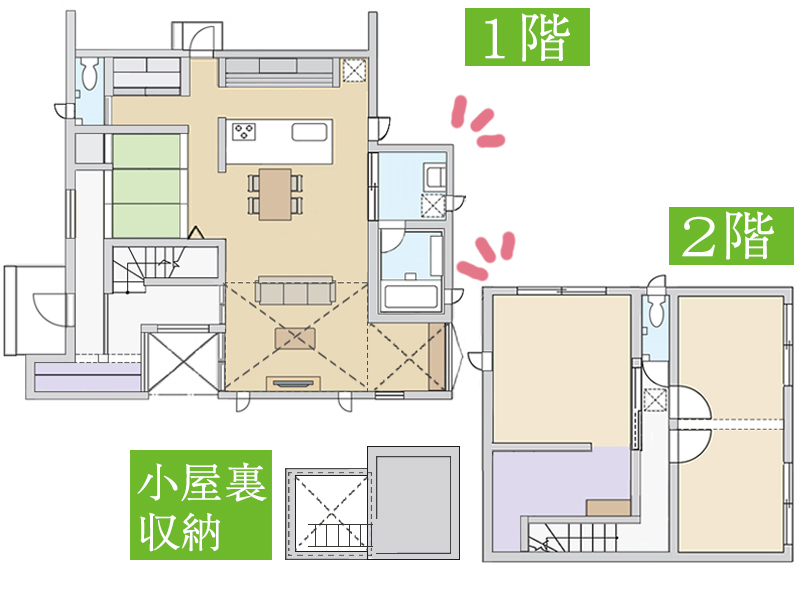 2000万円台で叶えた和洋折衷の注文住宅間取り図