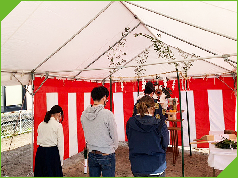 地鎮祭の様子