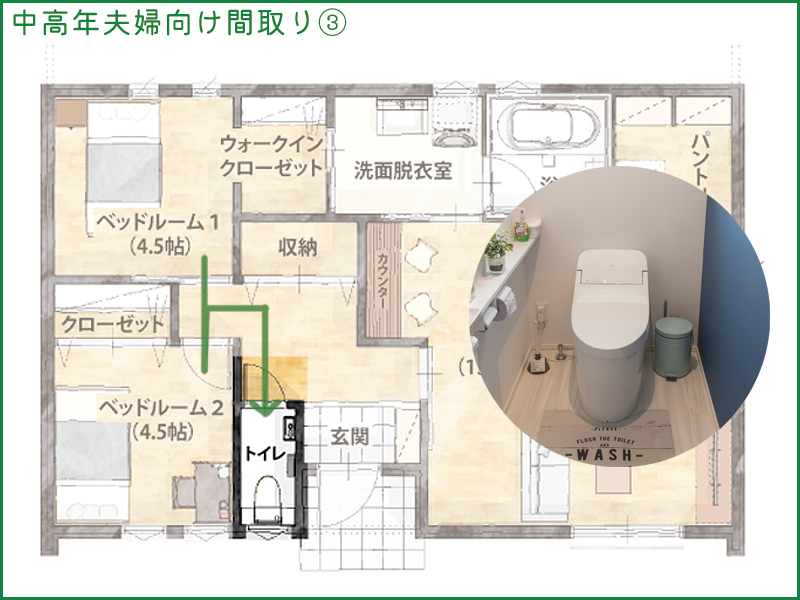 距離の近いトイレ