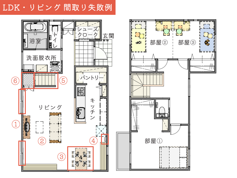 LDK失敗例間取り図