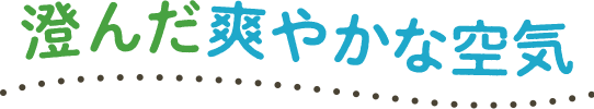 澄んだ爽やかな空気