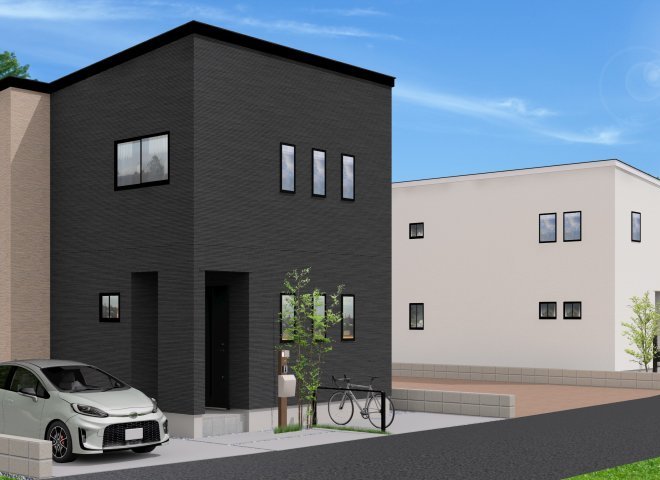 1号地(ブラック)Nanoni物件 3号地(ホワイト):完成済