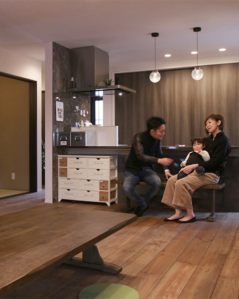 土間のある和テイストの家