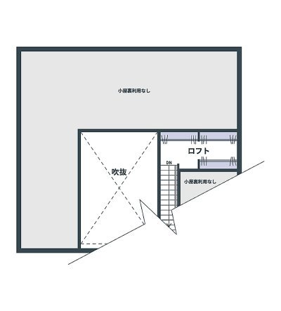 見学会会場のロフト間取り図 拡大