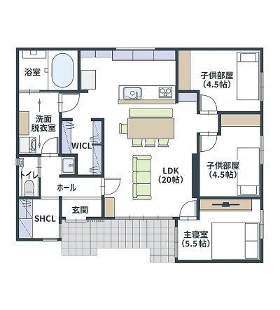 この住まいの間取り図