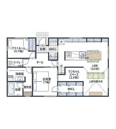 古賀市米多比 1階間取り図 拡大