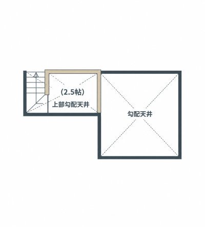 古賀市米多比 中二階間取り図 拡大