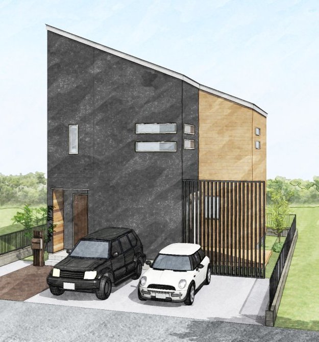 ウッドデッキ効果でグッと広見えリビングに／洗濯動線も嬉しい家事ラクな2階建ての家♡