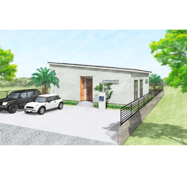 ～リビングと和室でゆったり空間～勾配天井でおしゃれな平屋の家