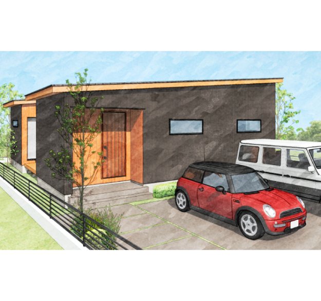 中庭で過ごすプライベート空間！回遊動線で毎日の家事がラクになる平屋の家