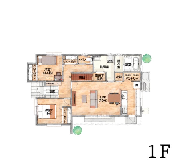 収納充実！回遊動線で家族が快適に過ごせる2階建ての家